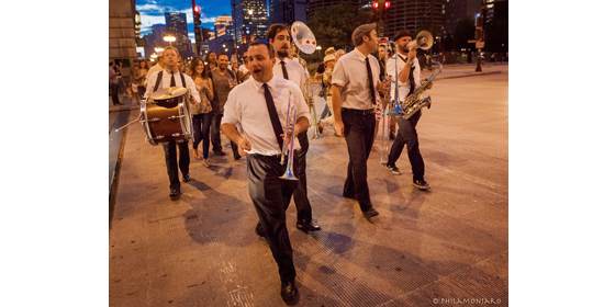 Second Line: Band at a summer wedding